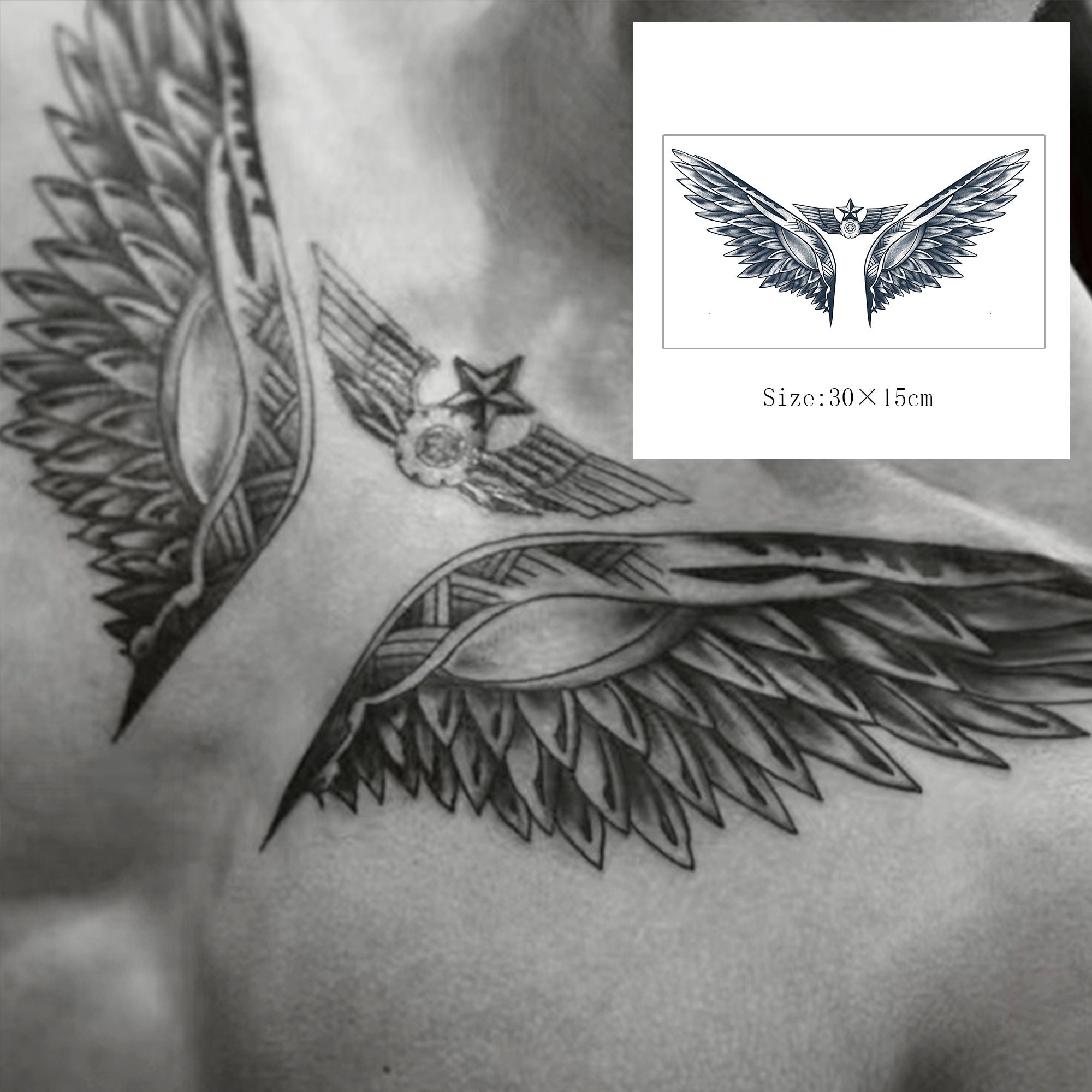 small eagle chest tattoo 0021