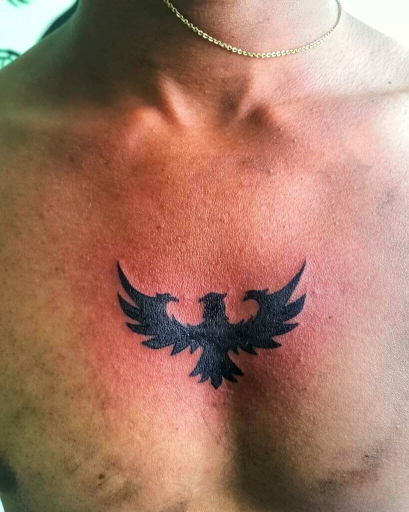 small eagle chest tattoo 0026