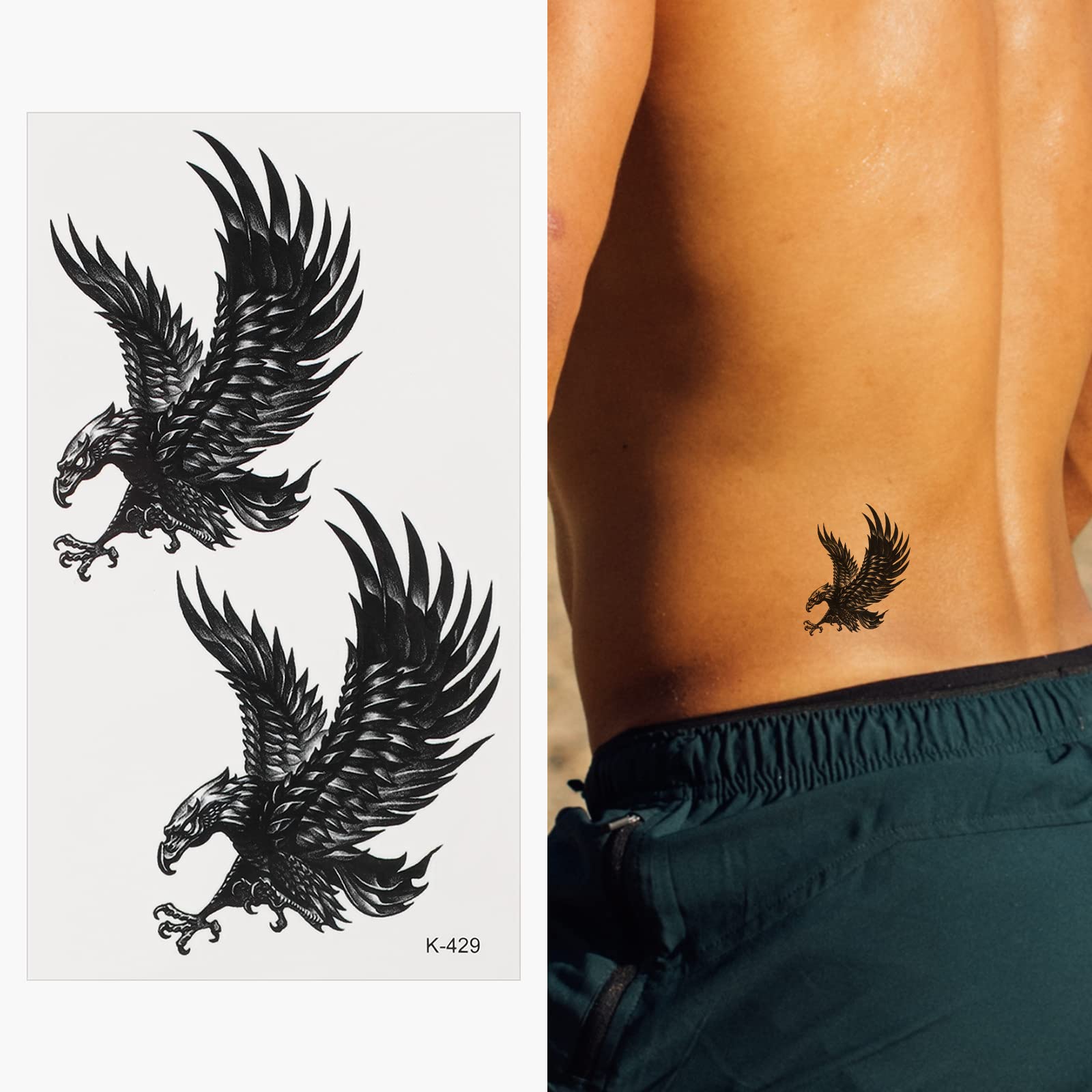 small eagle chest tattoo 0031