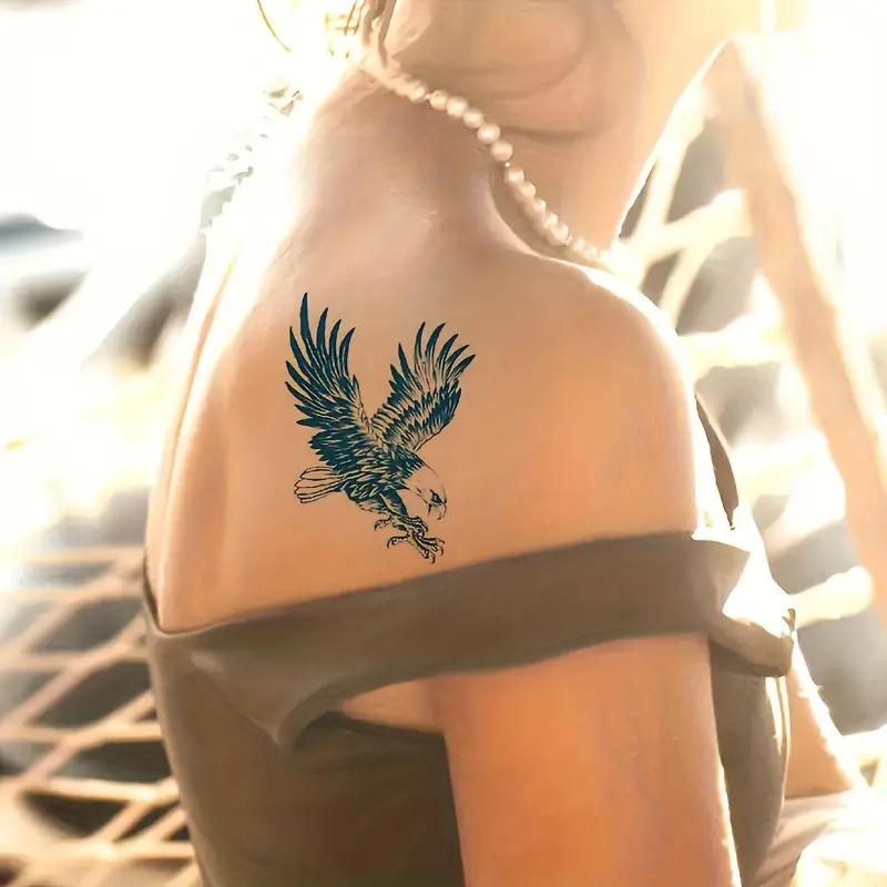 small eagle chest tattoo 0038