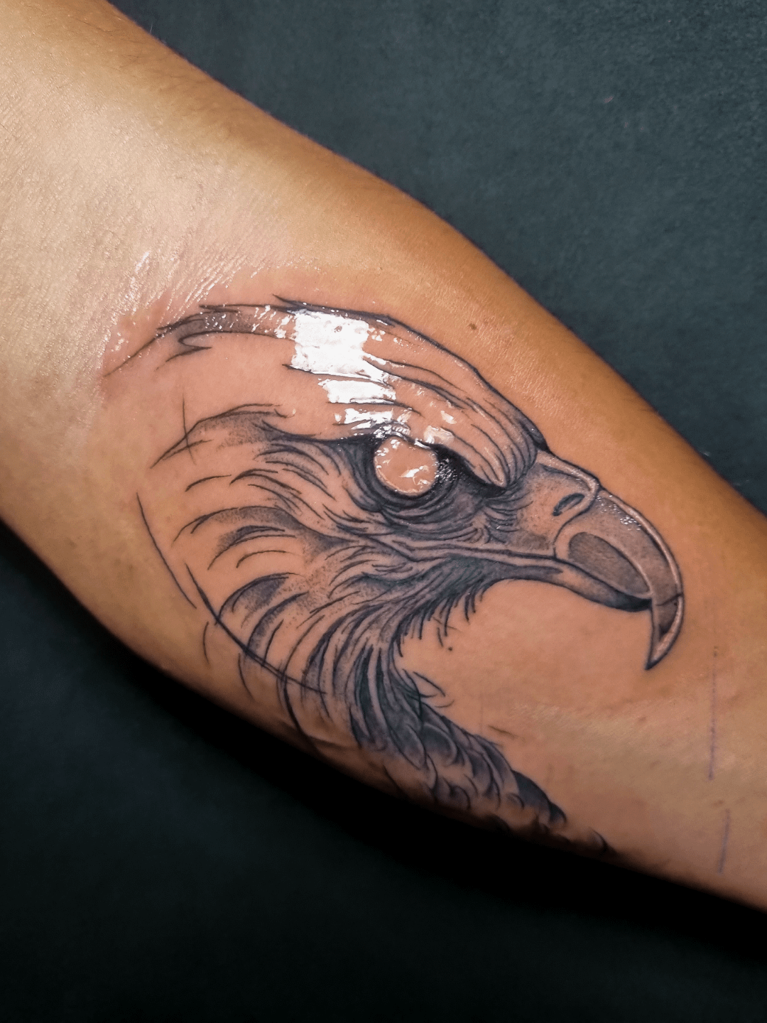 small eagle chest tattoo 0039