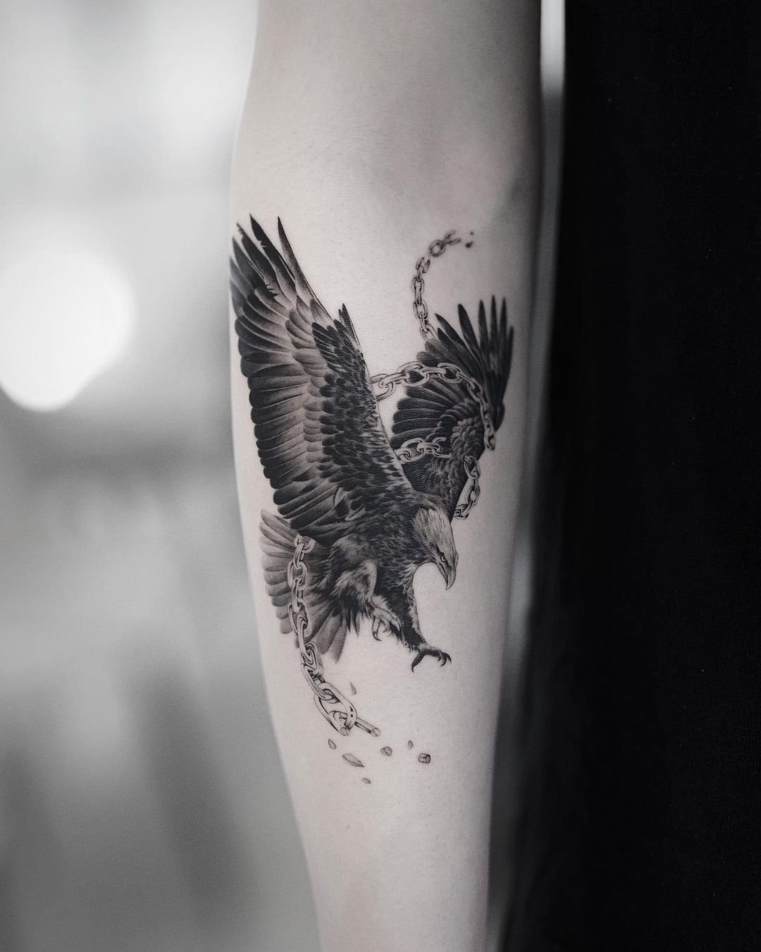 small eagle chest tattoo 0043