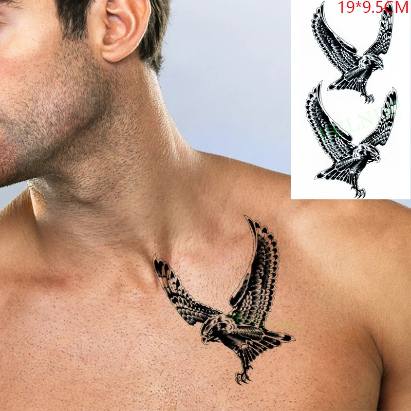 small eagle chest tattoo 0062