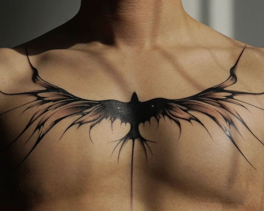 small eagle chest tattoo 0069