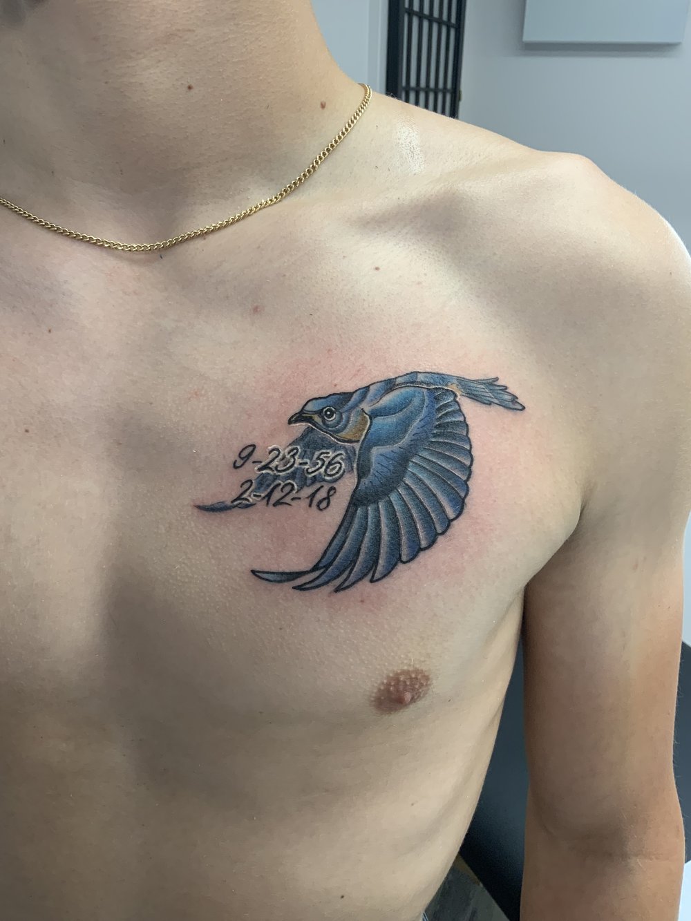 small eagle chest tattoo 0072