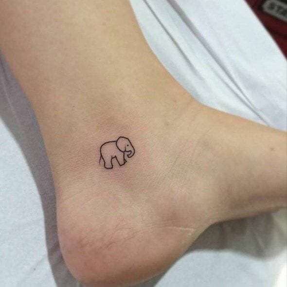 small elephant tattoo