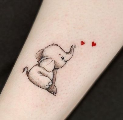 small elephant tattoo 0012