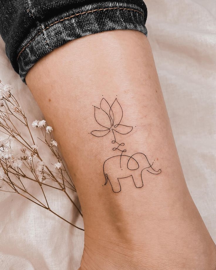 small elephant tattoo 0016