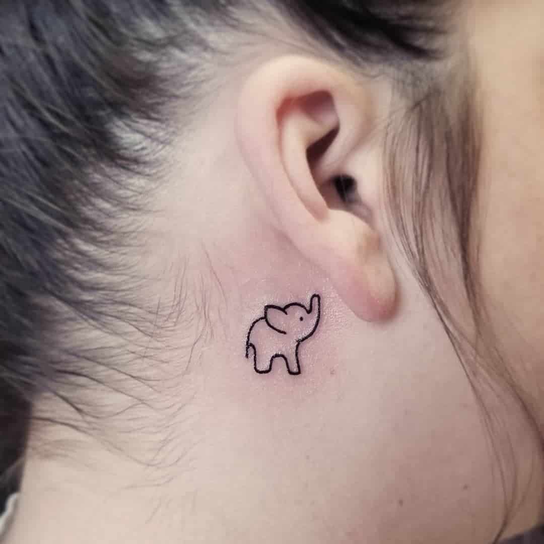 small elephant tattoo 0020