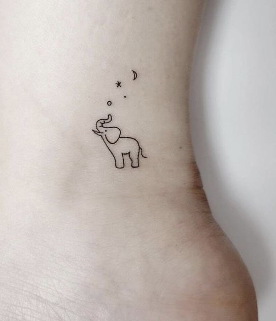 small elephant tattoo 0023