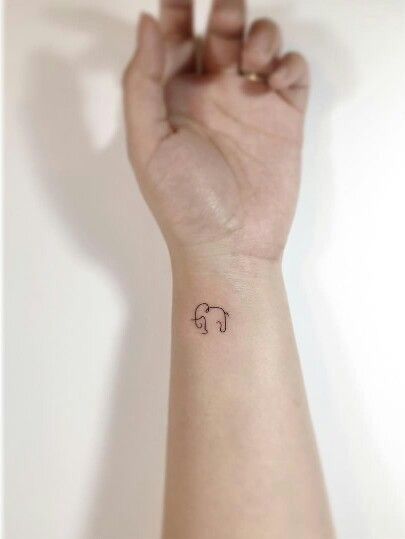 small elephant tattoo 0030