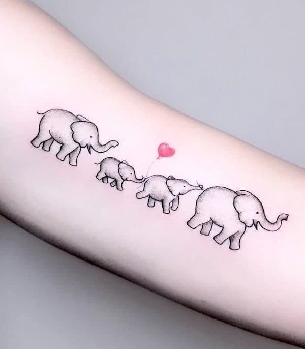 small elephant tattoo 0036