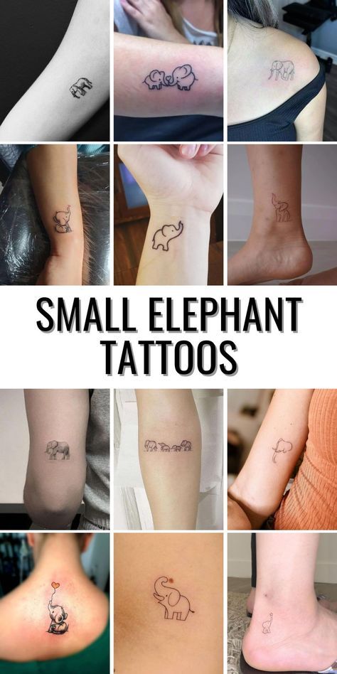 small elephant tattoo 0042