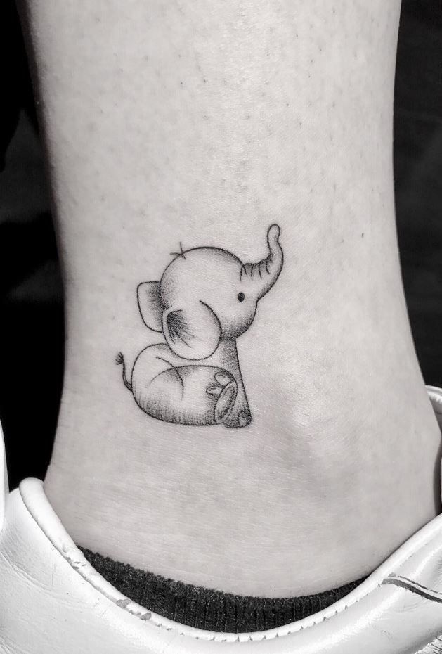 small elephant tattoo 0045