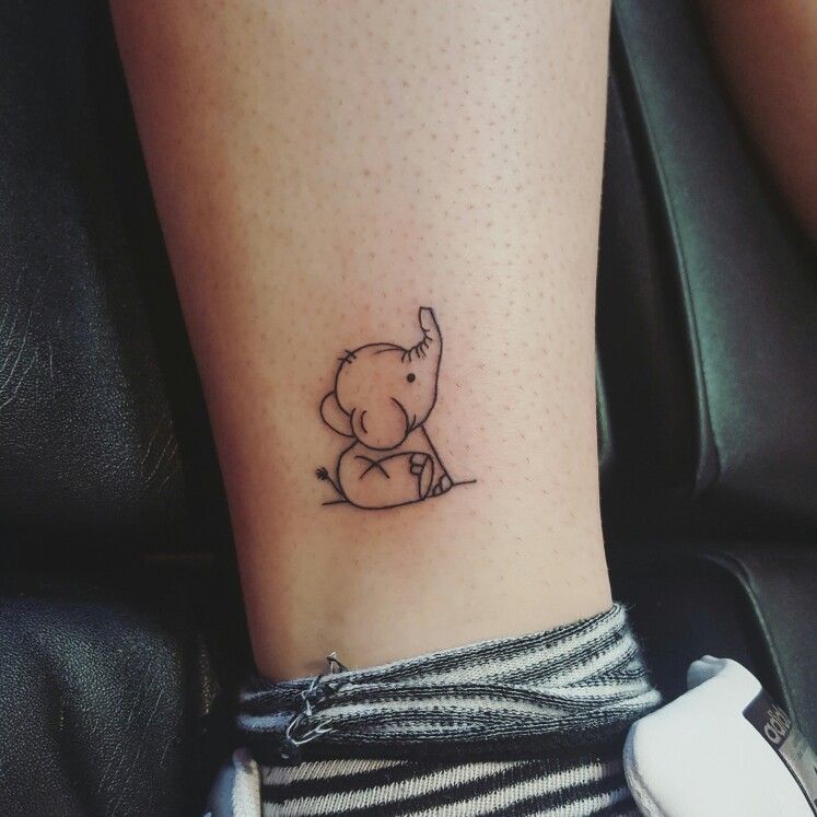 small elephant tattoo 0058