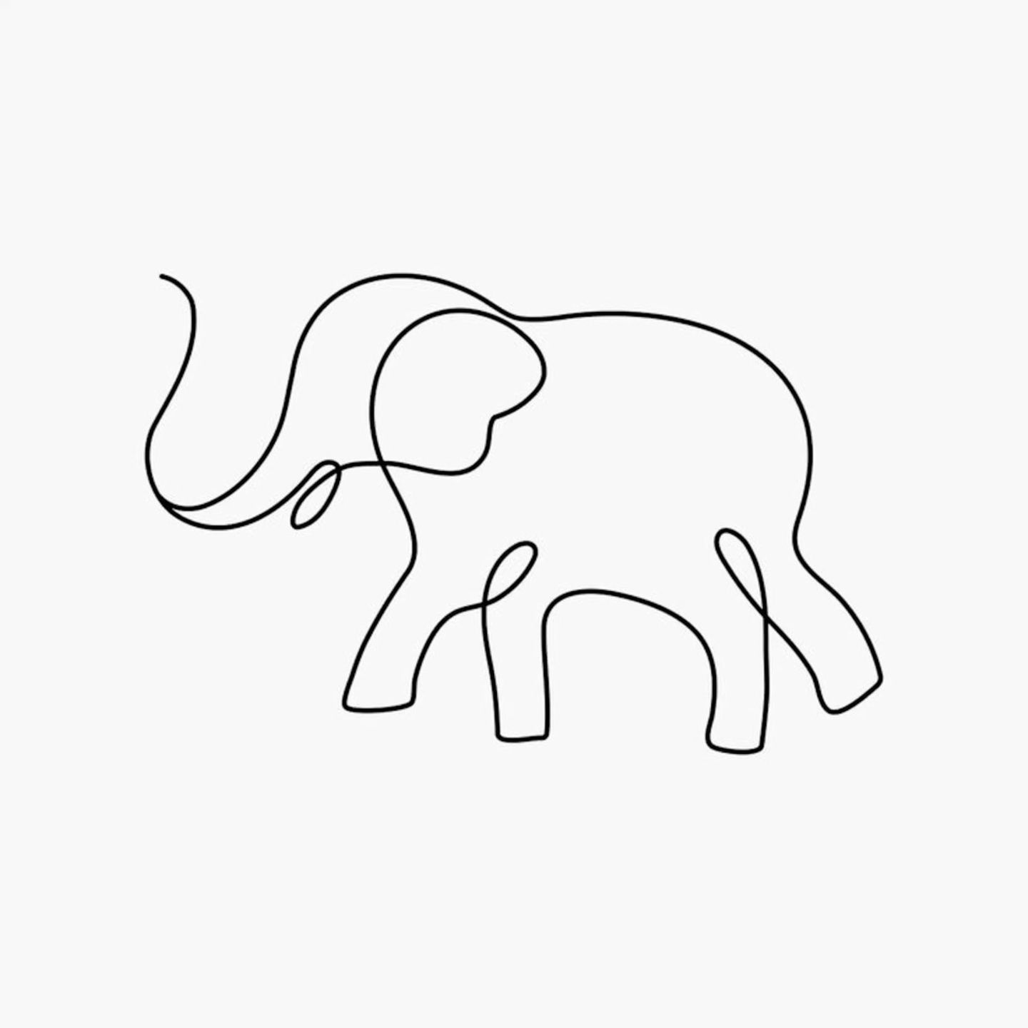 small elephant tattoo 0060