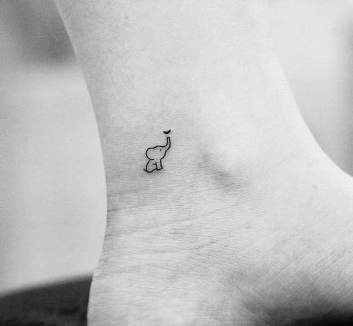 small elephant tattoo 0071