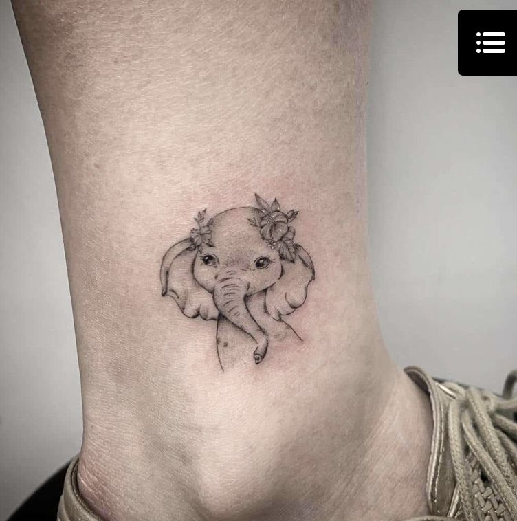 small elephant tattoo 0081