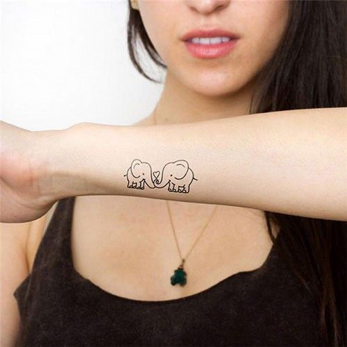 small elephant tattoo 0086