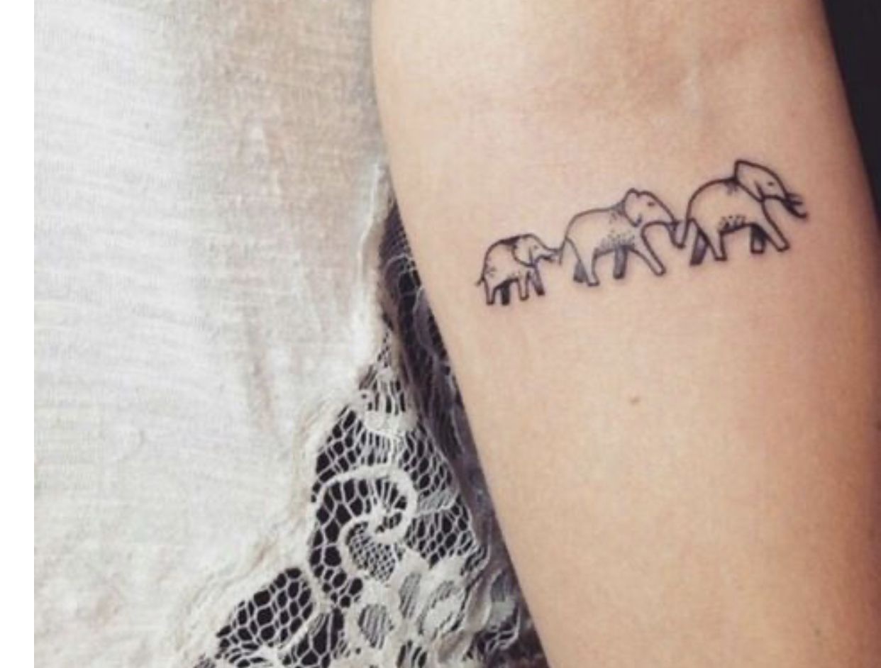 small elephant tattoo 0087