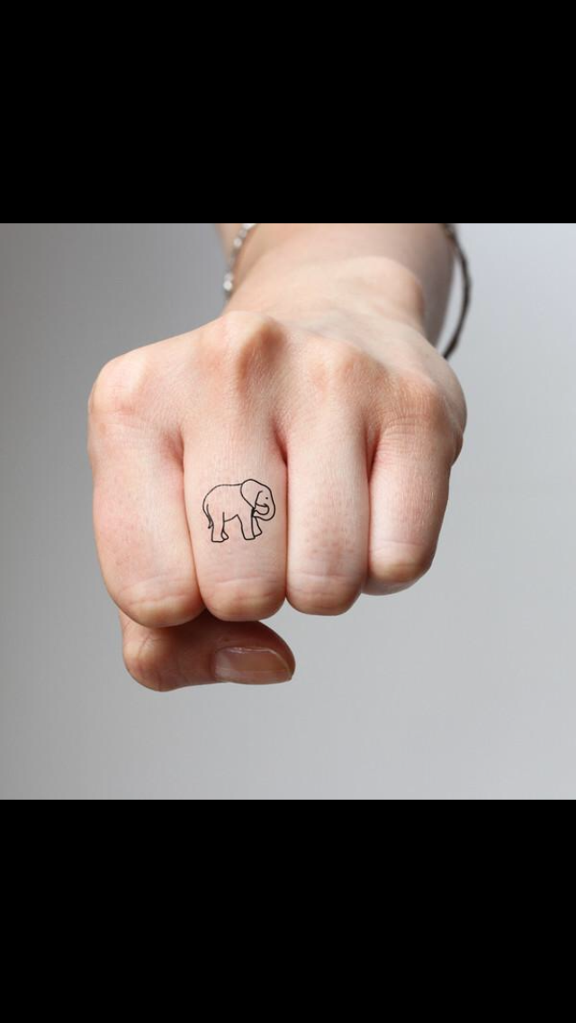 small elephant tattoo 0093