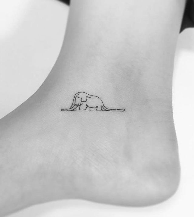 small elephant tattoo 0098