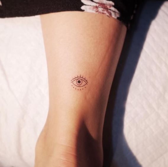 Small evil eye tattoo 0036