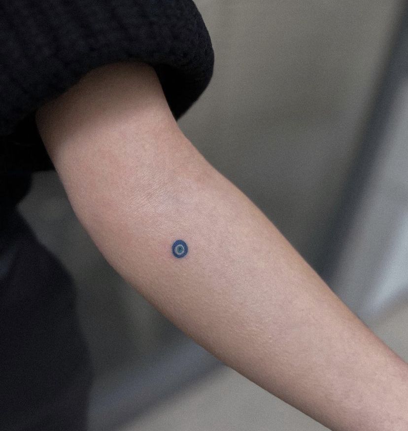 Small evil eye tattoo 0061