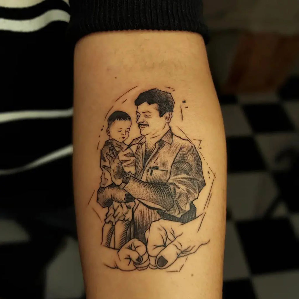 Small father and son tattoo 0011