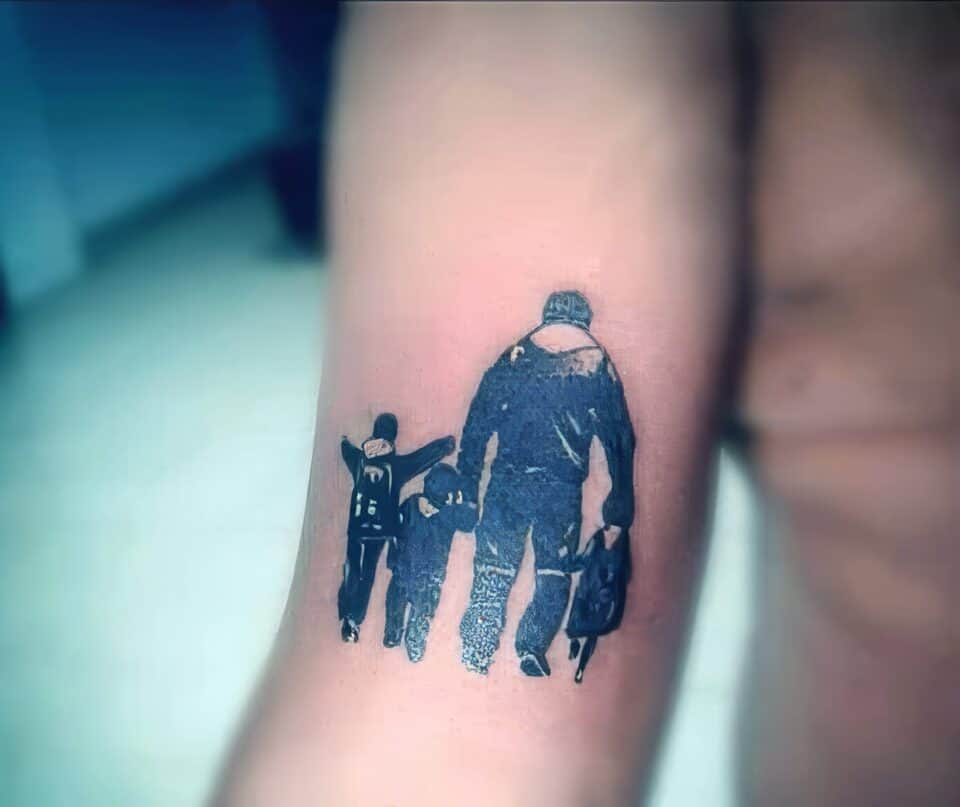 Small father and son tattoo 0033