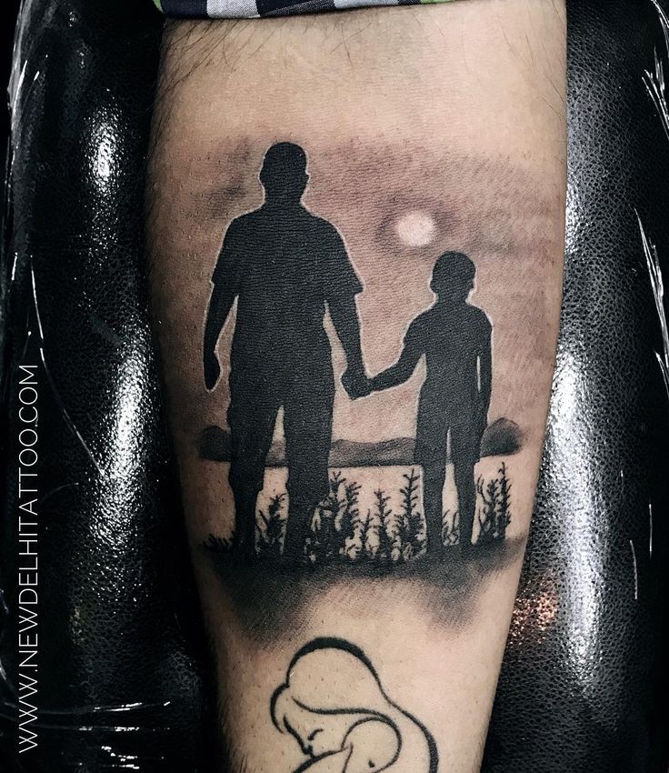 Small father and son tattoo 0041