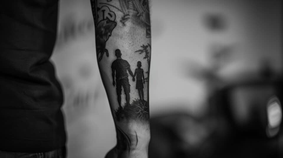 Small father and son tattoo 0042