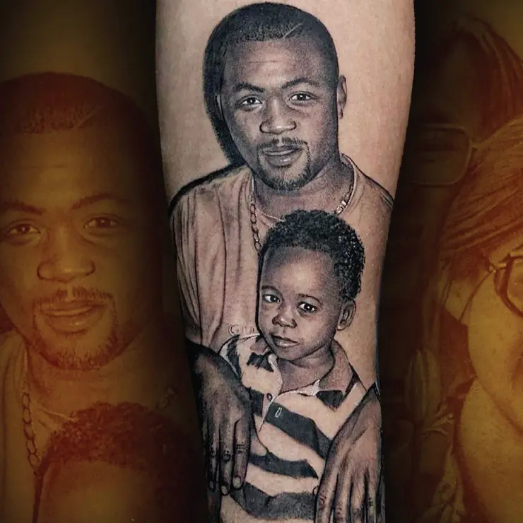 Small father and son tattoo 0053