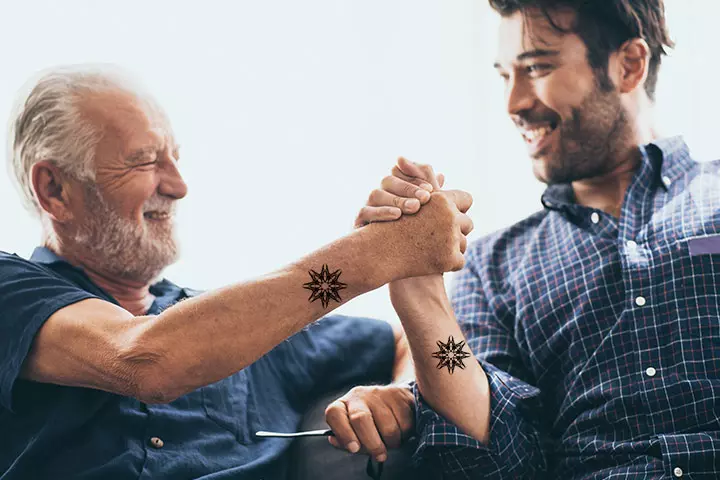 Small father and son tattoo 0081