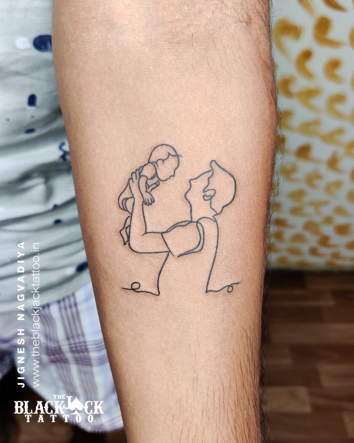 Small father and son tattoo 0090