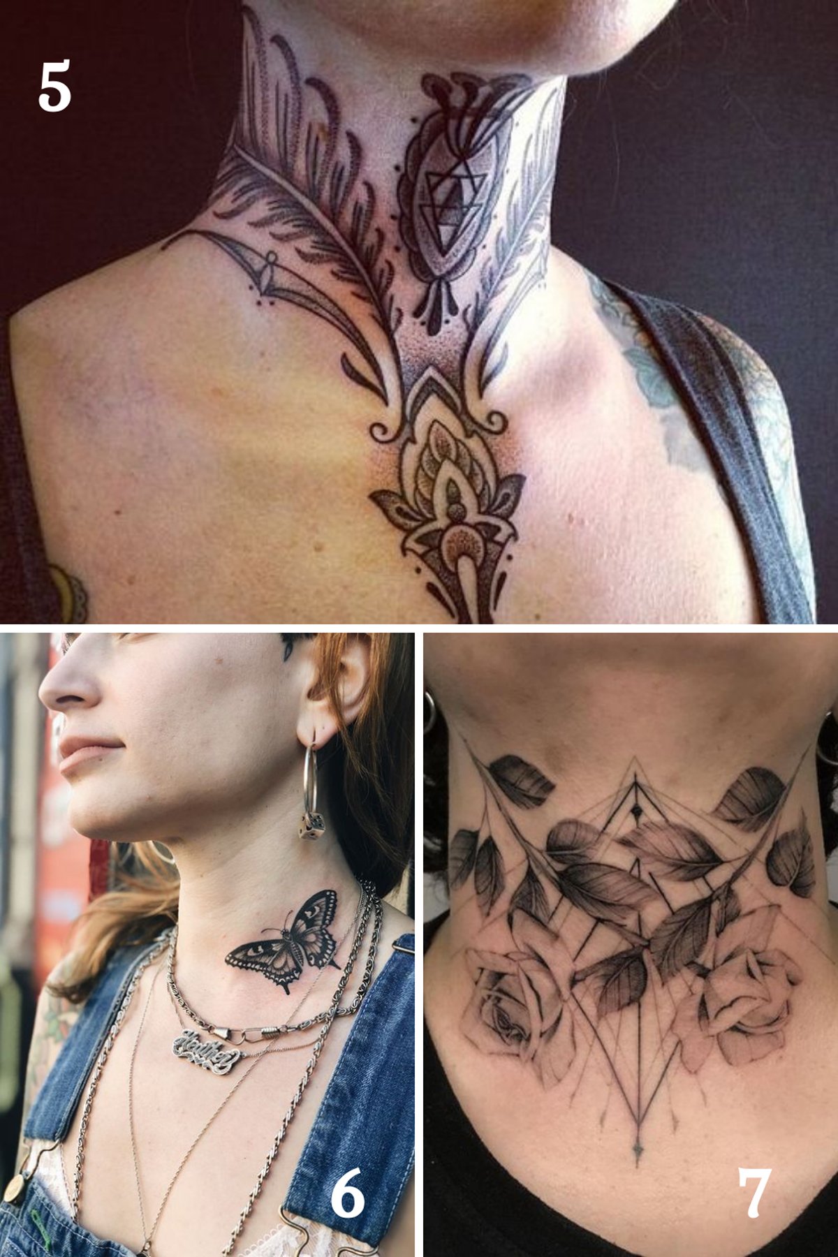 small female front neck tattoo 0011