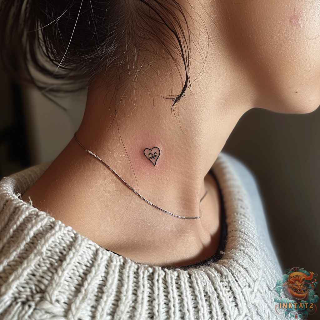 small female front neck tattoo 0012