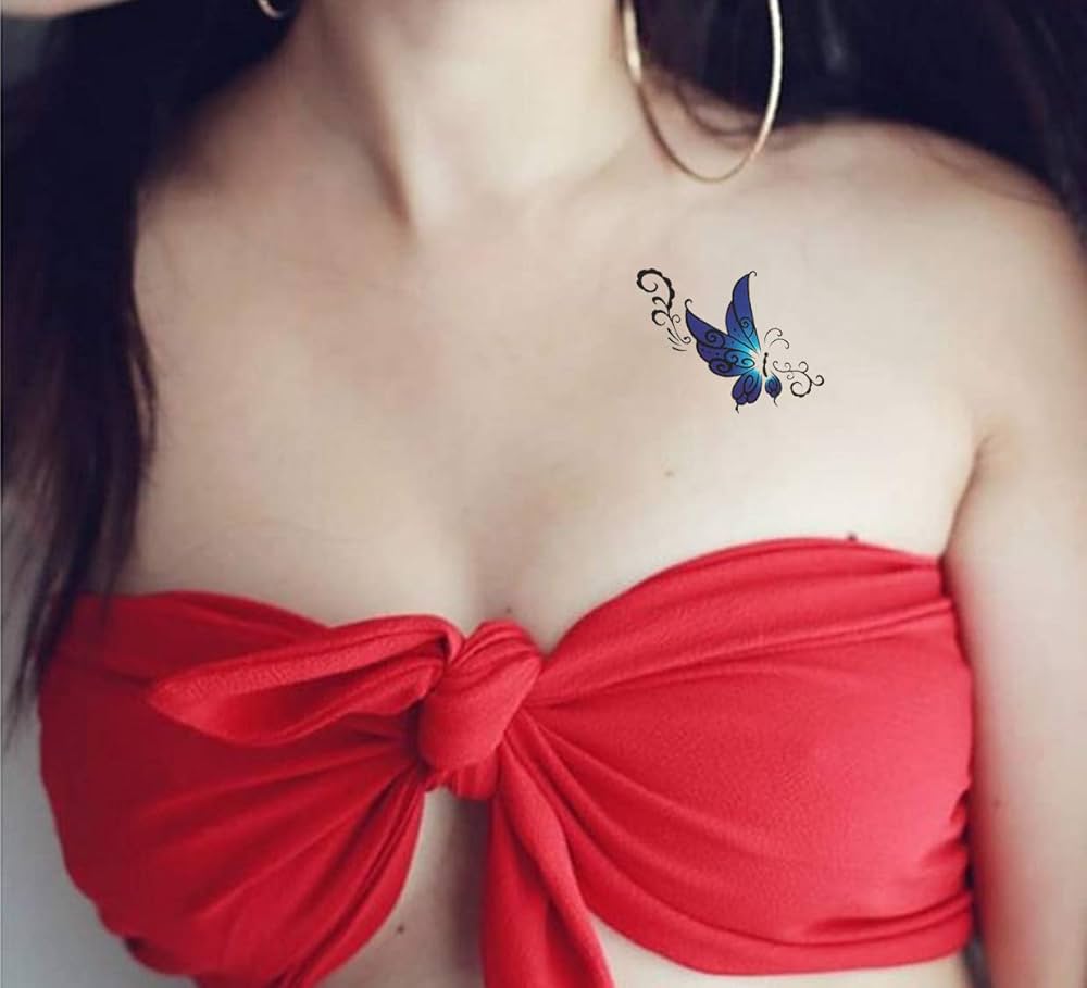 small female front neck tattoo 0042