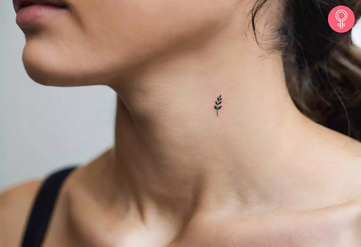 small female front neck tattoo 0046