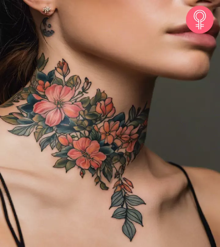 small female front neck tattoo 0057