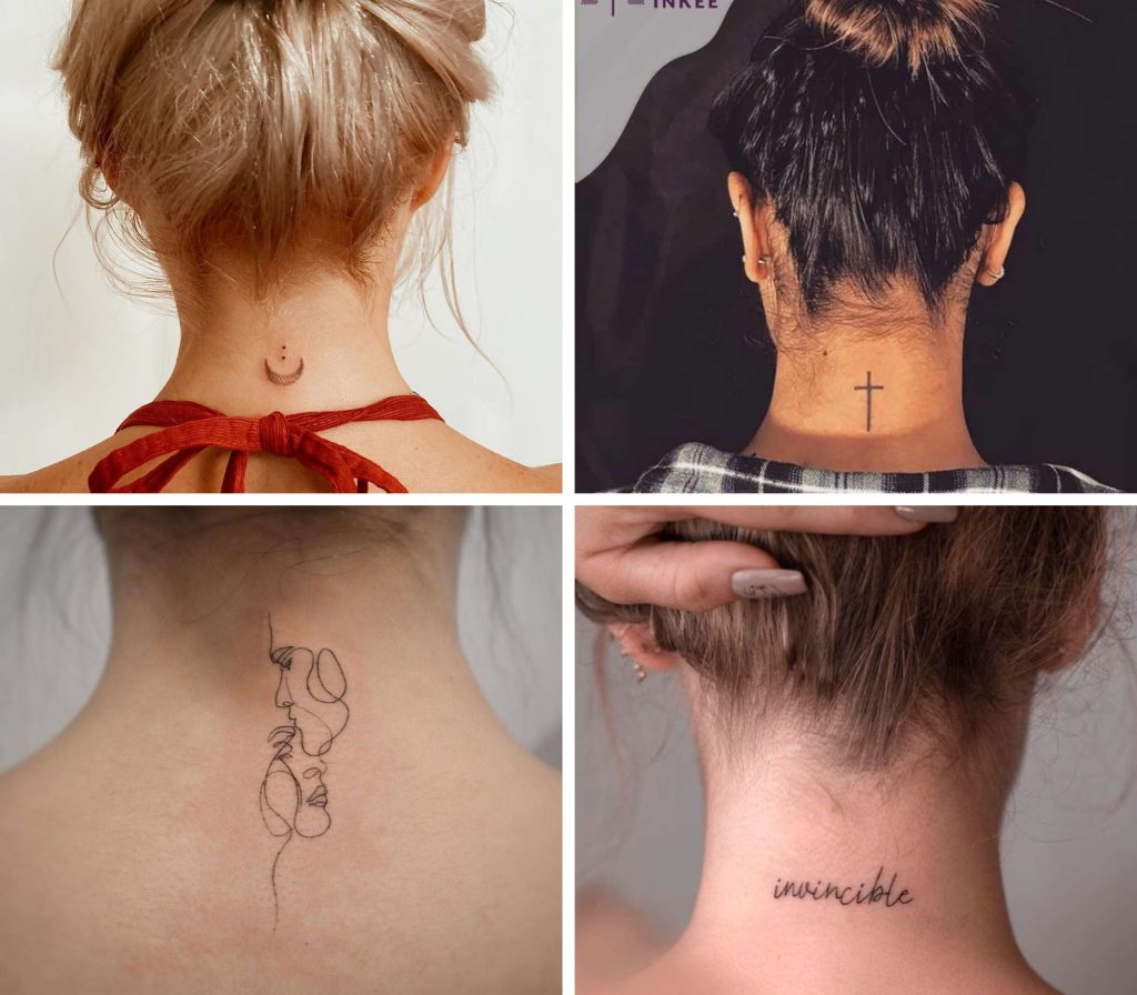 small female front neck tattoo 0069