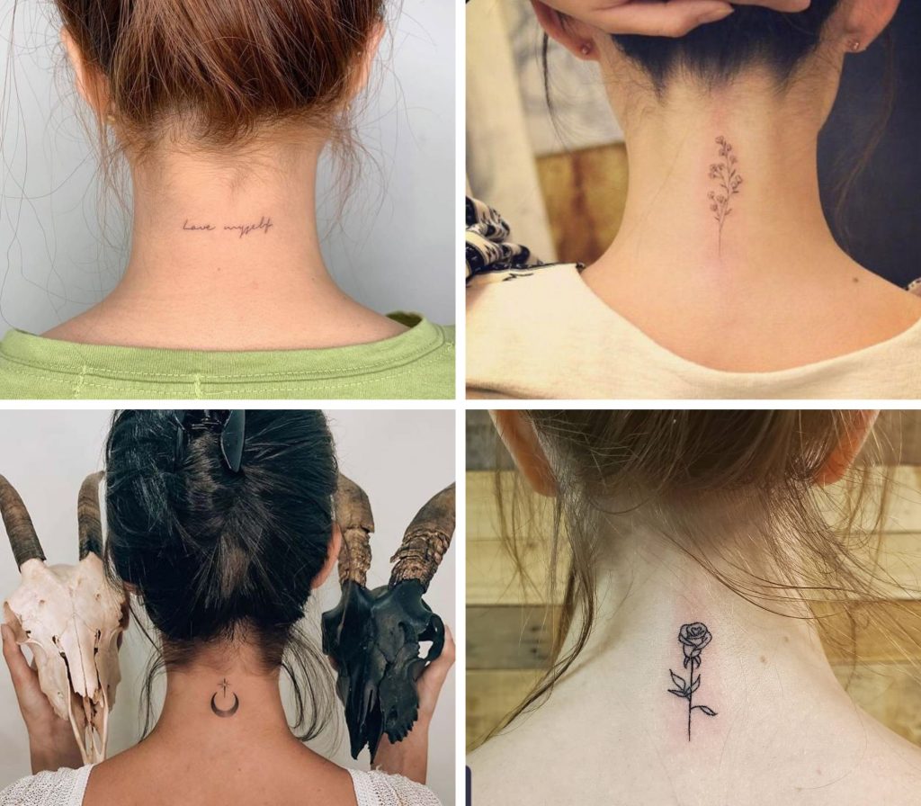 small female front neck tattoo 0094