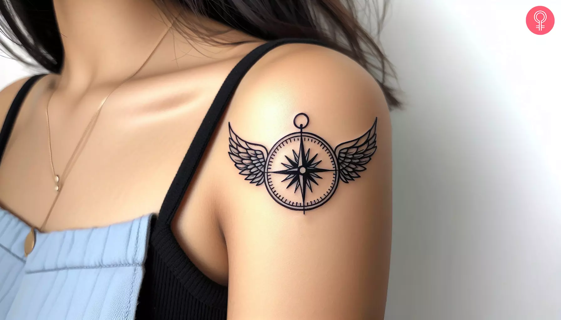 small feminine compass tattoo placements