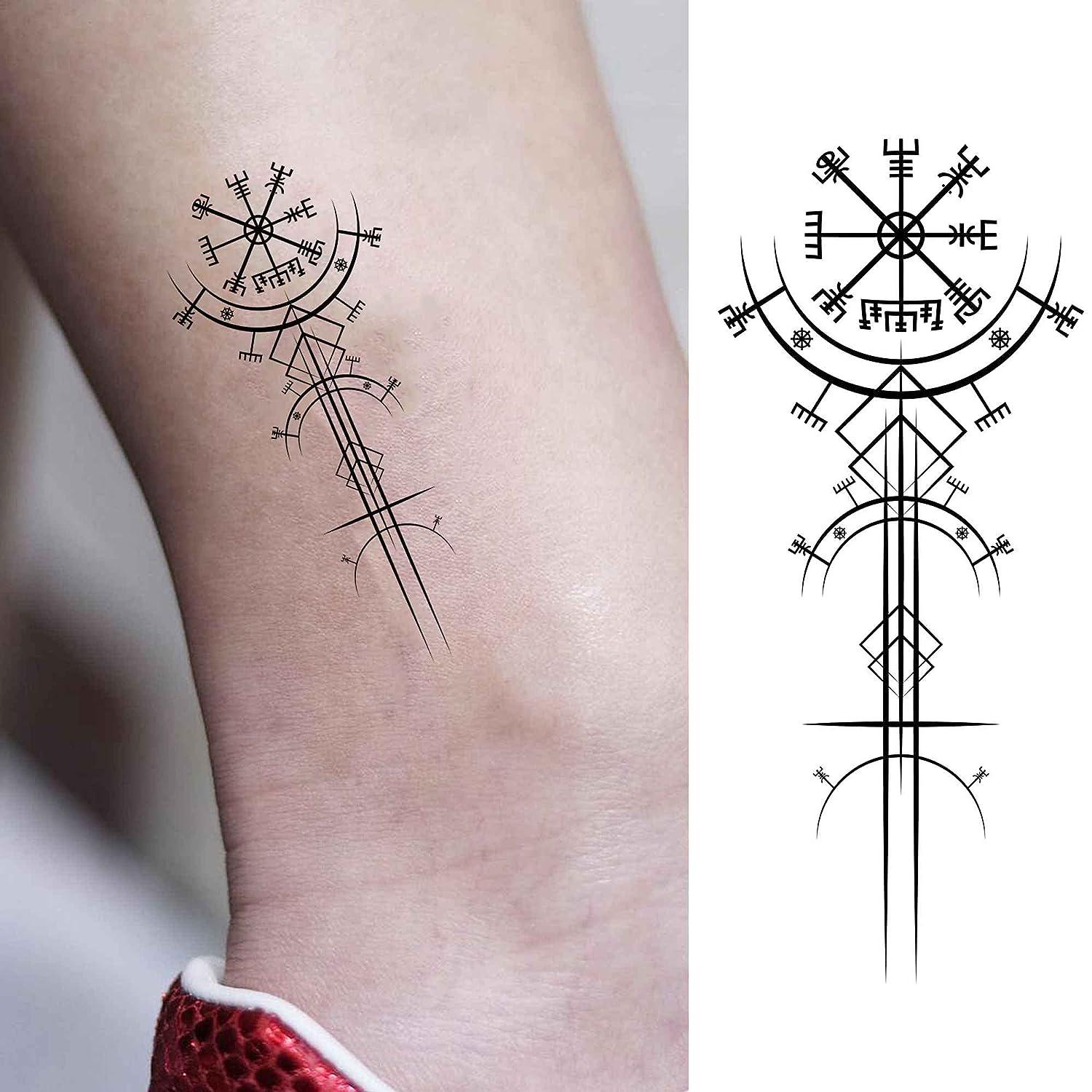 small feminine compass tattoo 0015