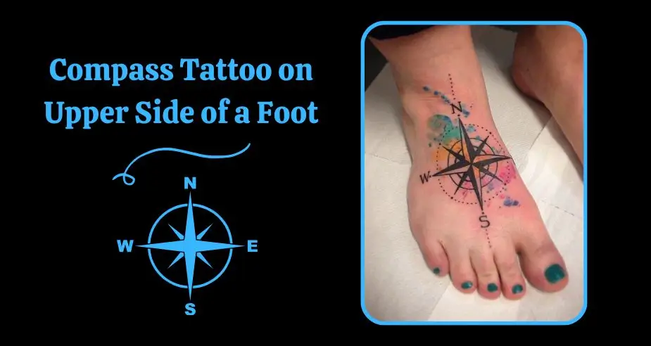 small feminine compass tattoo 0042