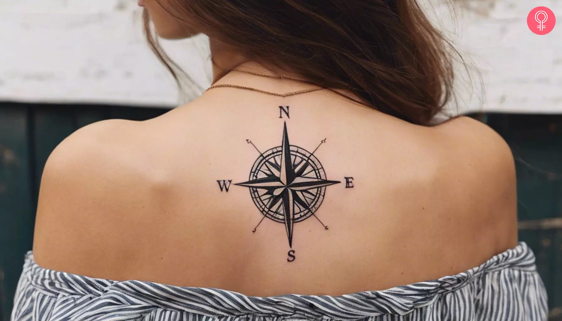 small feminine compass tattoo 0053