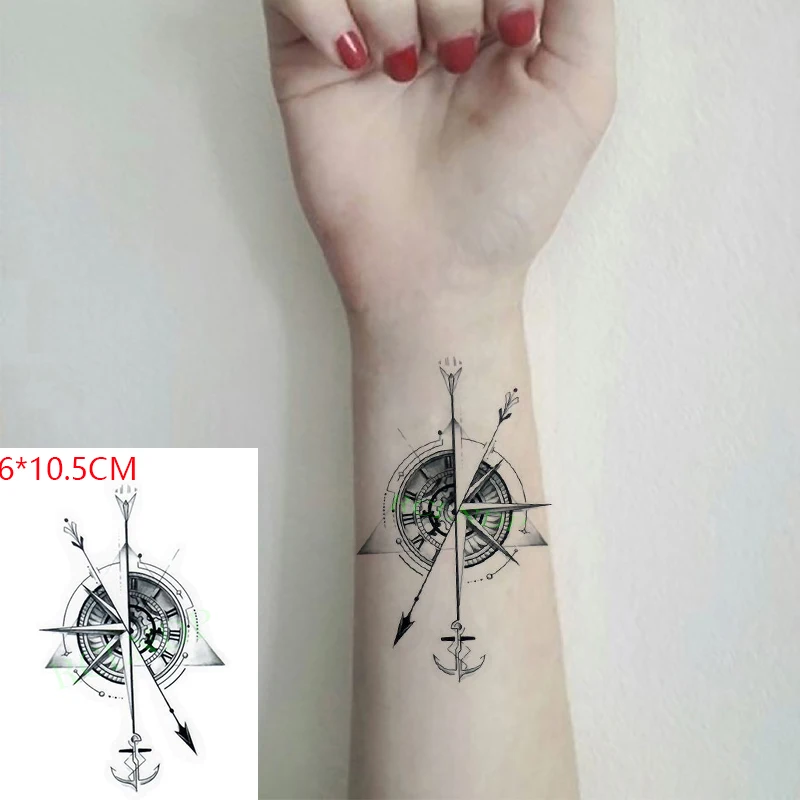 small feminine compass tattoo 0061