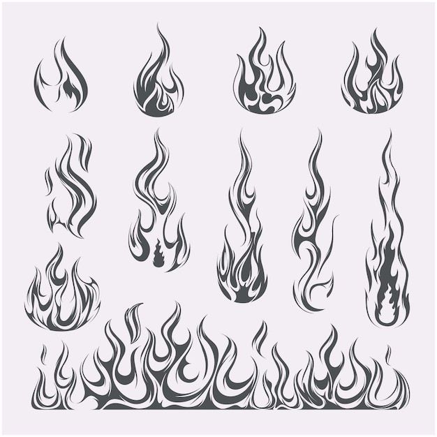 small flame tattoo concepts