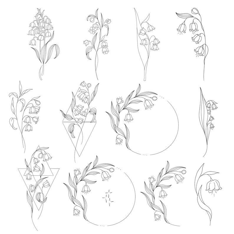 small floral tattoo ideas featuring lilies