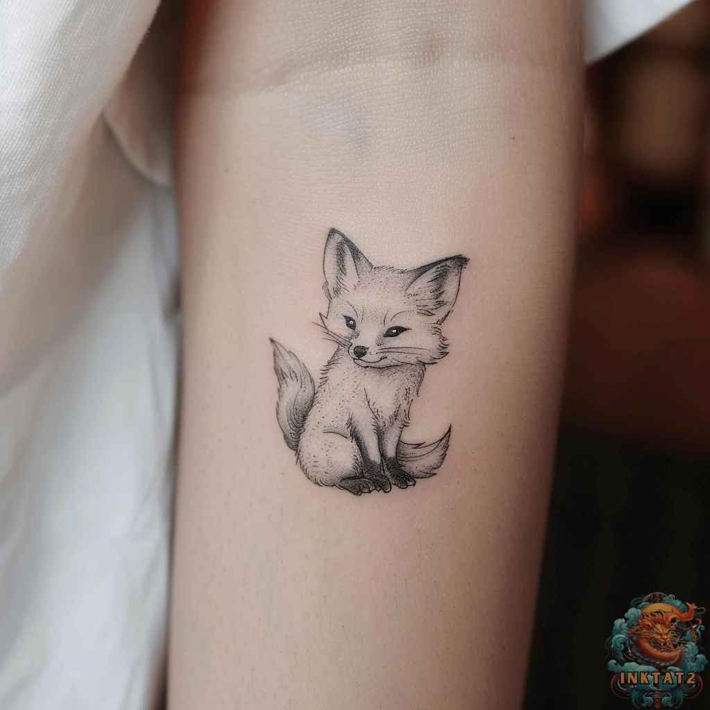 small fox tattoo 0012